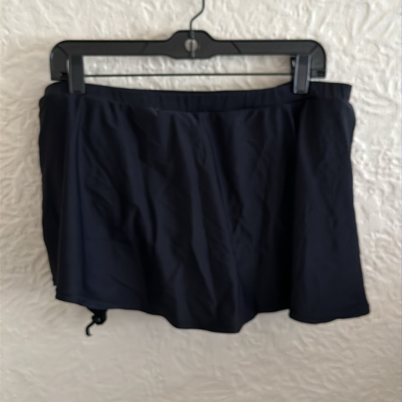 Torrid Black Skirted Bikini Swim Bottom Ruched Side Tie 3X - Picture 5 of 9